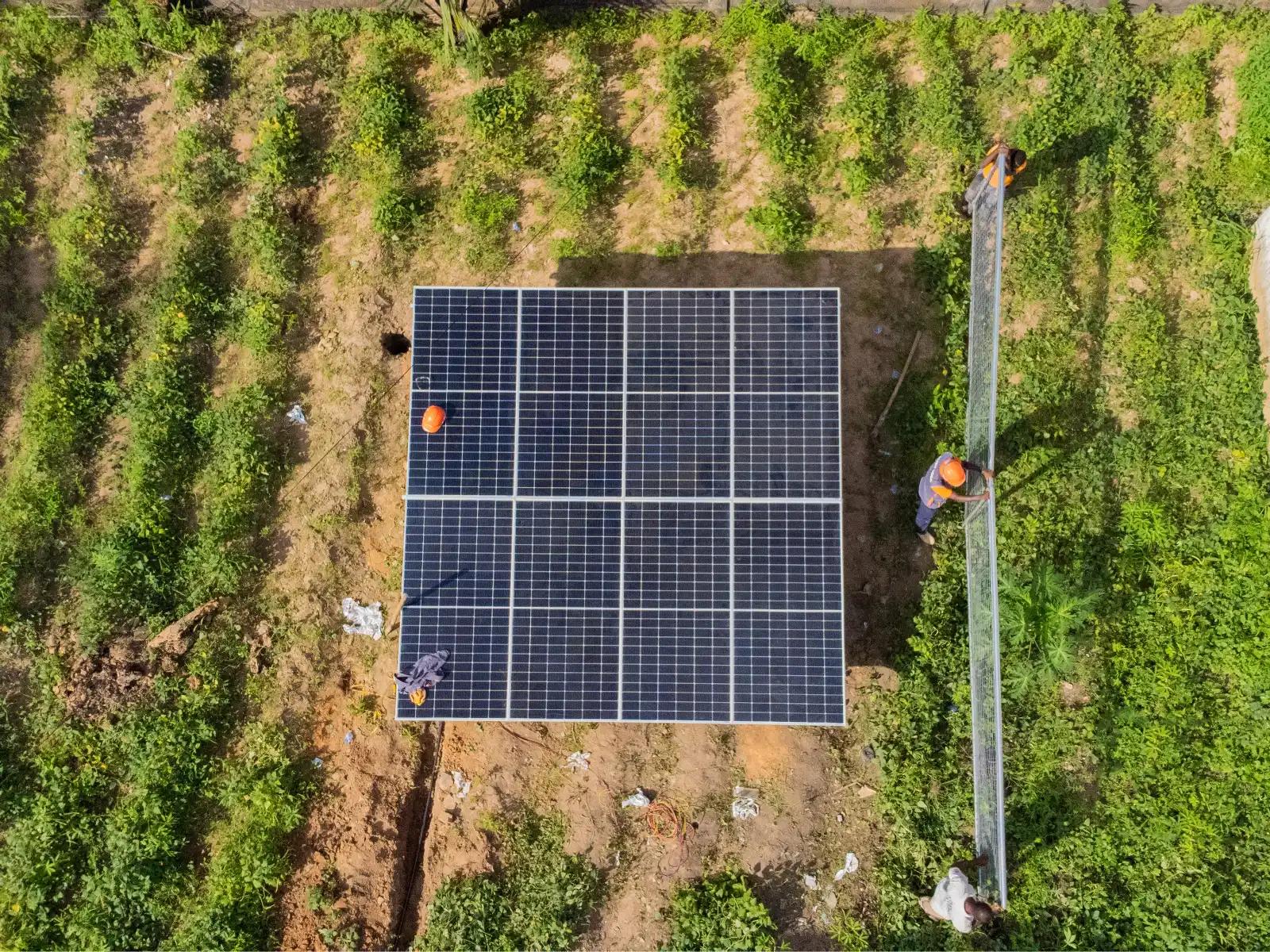 Installation solaire pour l'abattoir de Sokodé, au Togo.